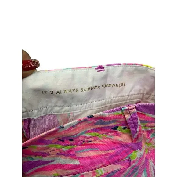 Lily Pulitzer Callahan Short Zipper and Button Front and Back Pockets Size 2 - Picture 8 of 11